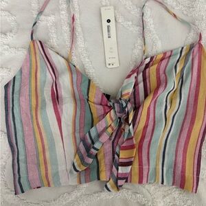 Bloomingdale's Vibrant Striped Crop Top